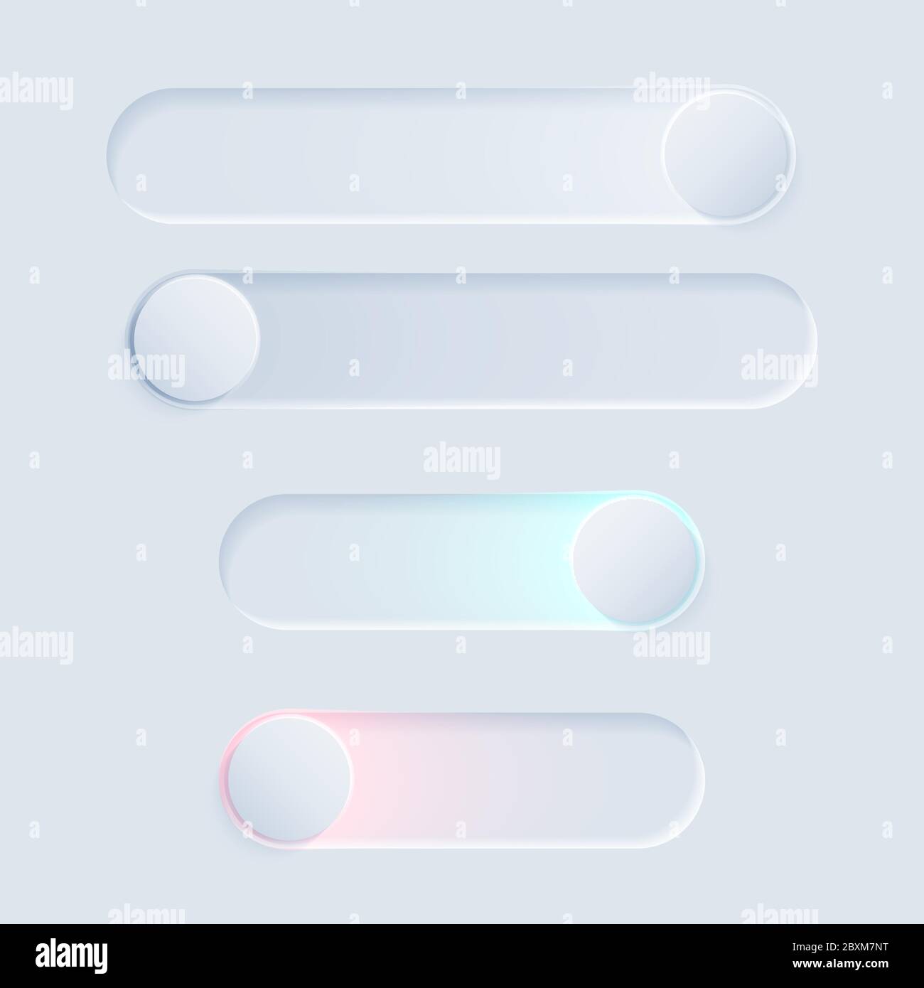 Ensemble d'éclairage de commutateur Newmorph UI Illustration de Vecteur