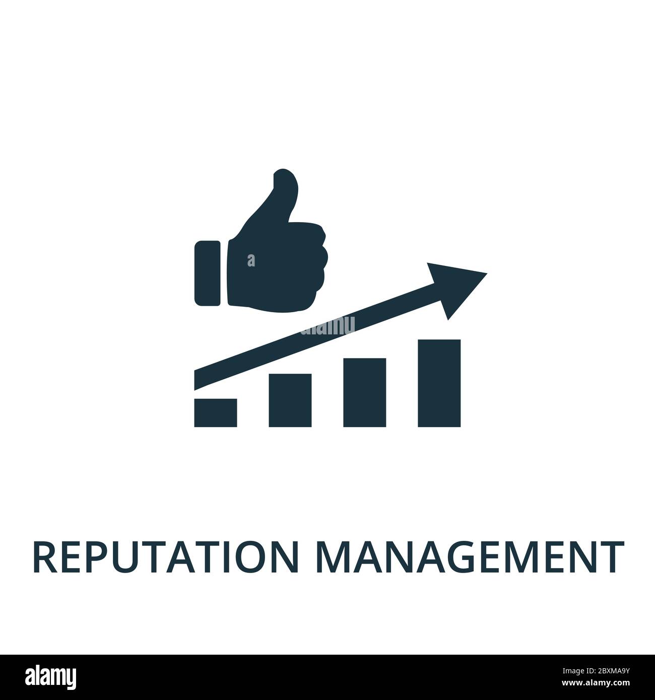 Icône gestion de la réputation. Symbole de gestion de la réputation des éléments de ligne simple pour les modèles, la conception Web et les infographies Illustration de Vecteur