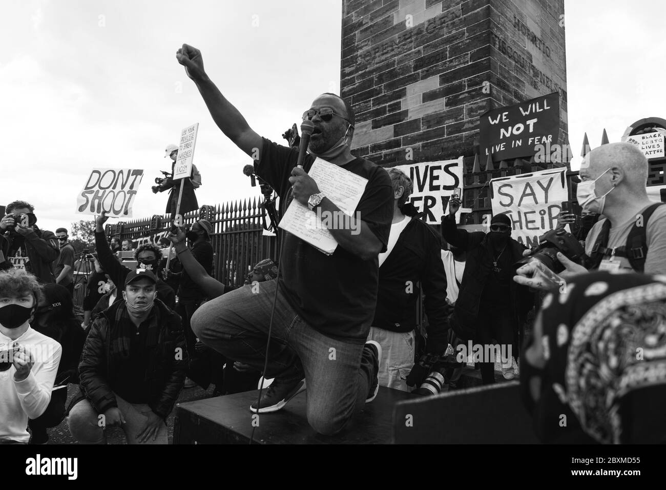 Black Lives Matter proteste Glasgow 01/06/2020 Glasgow Green Banque D'Images
