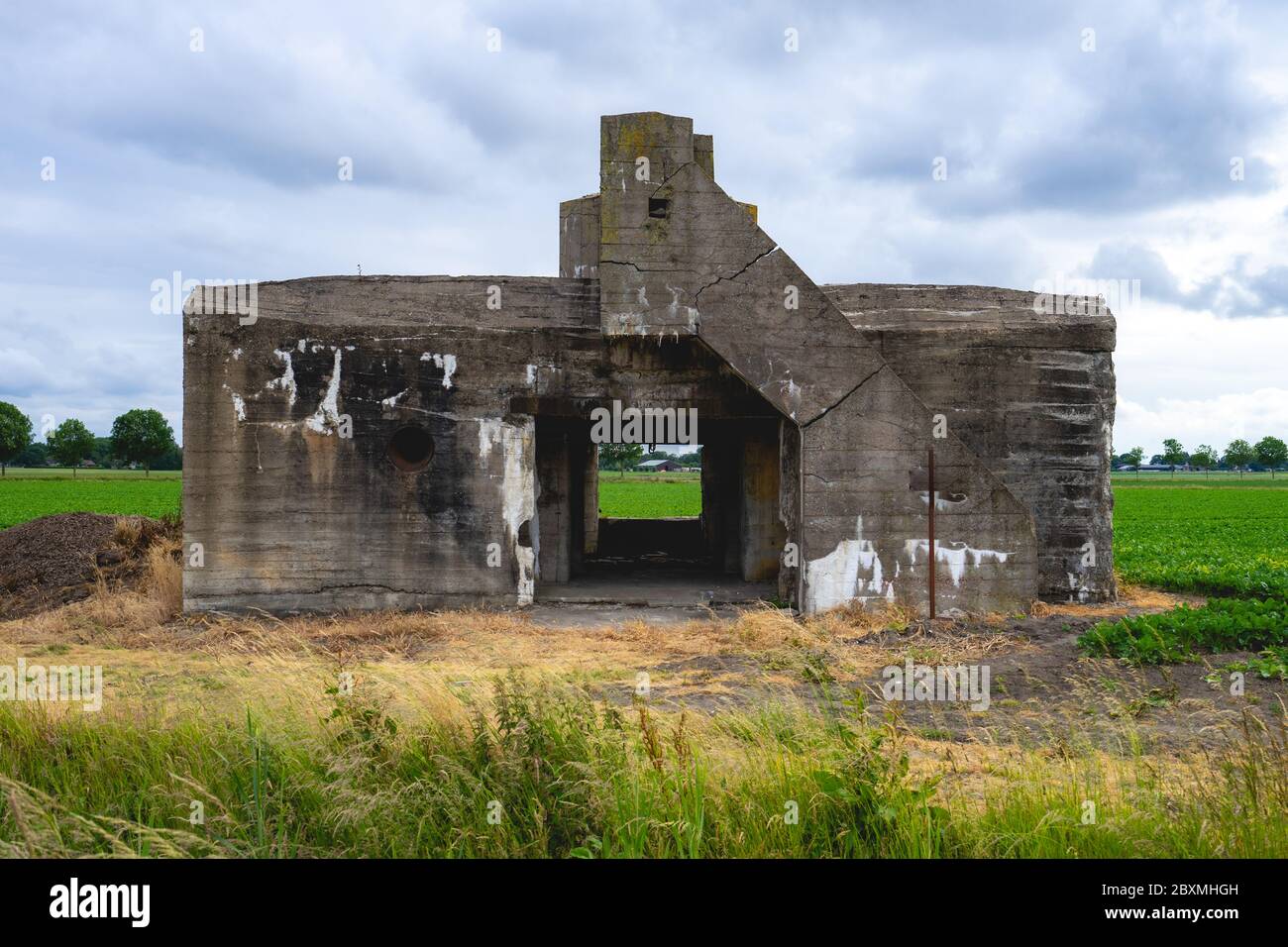 Les bunkers allemands de la deuxième Guerre mondiale, Steenbergen pays-Bas juin 5 2020 Banque D'Images