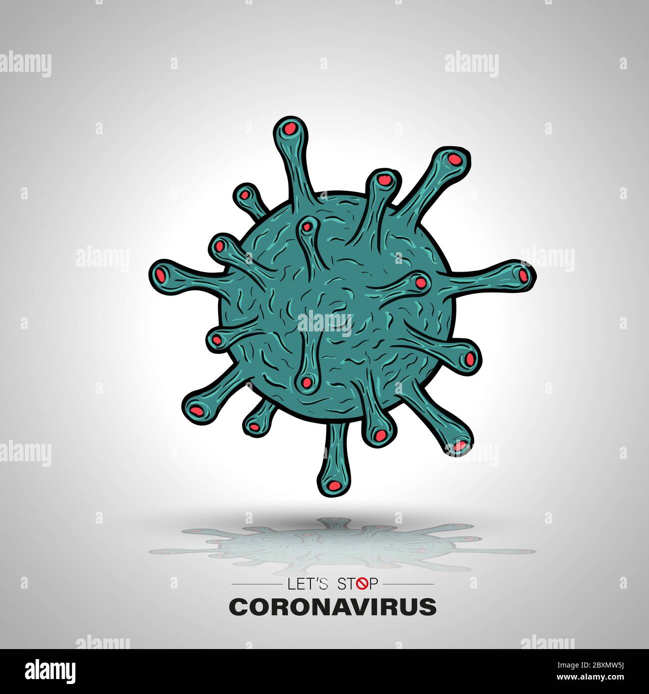 Illustration du vecteur de caractère du coronavirus pour la maladie covid-19 infection médicale. Illustration de Vecteur
