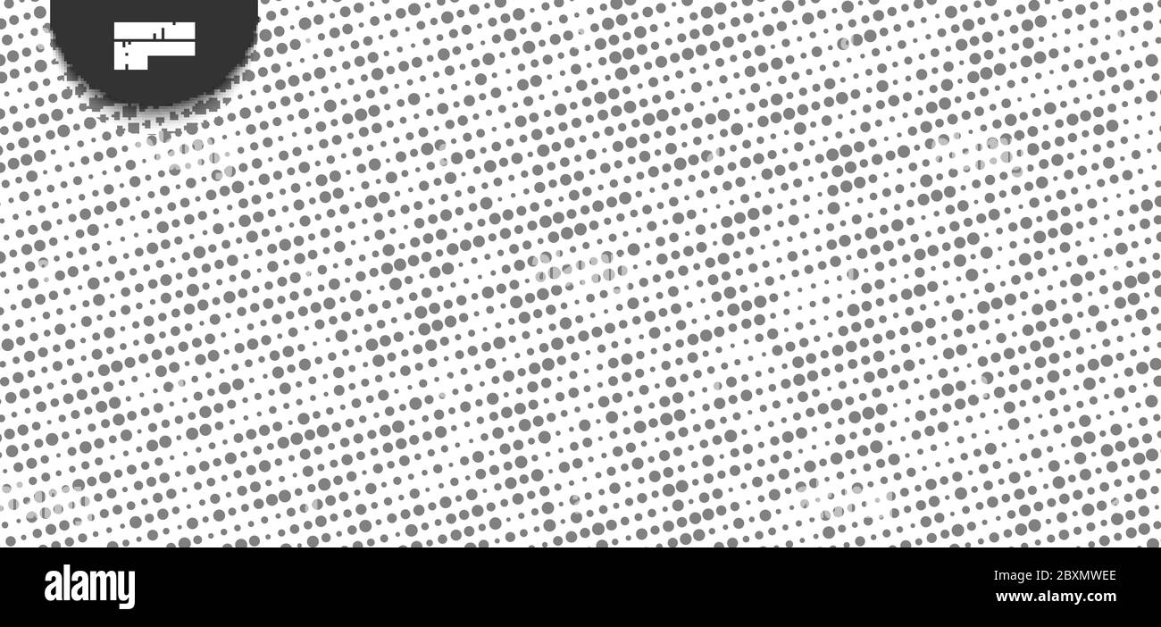 Motif en pointillés aléatoires gris simple abstrait sur fond blanc et style de texture demi-teinte. Illustration vectorielle Illustration de Vecteur