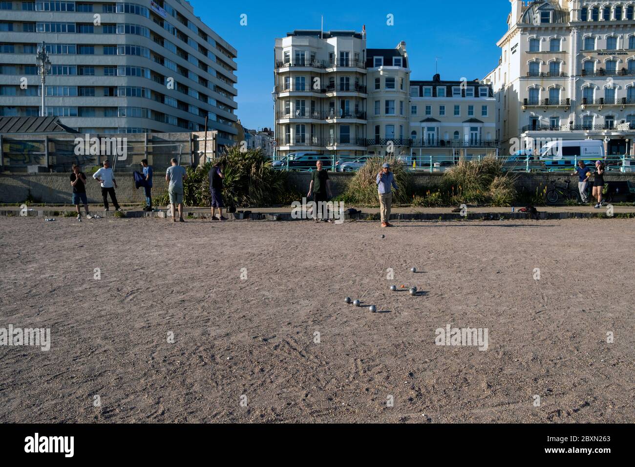 Brighton, gens, plage Banque D'Images