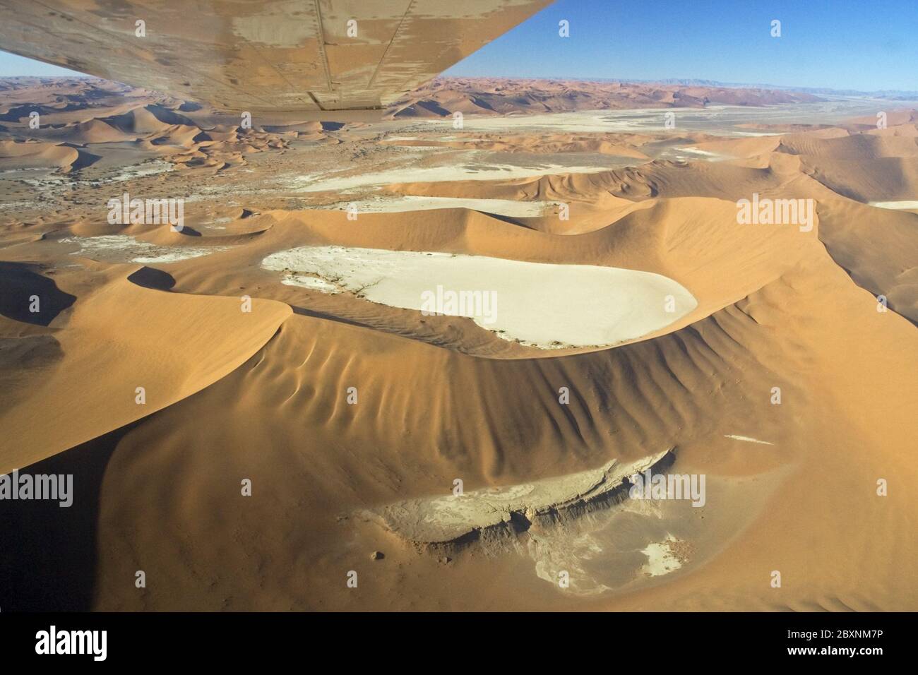 Vue aérienne du plateau d'argile, Morte Vlei Namib Naukluft NP, Afrique Banque D'Images