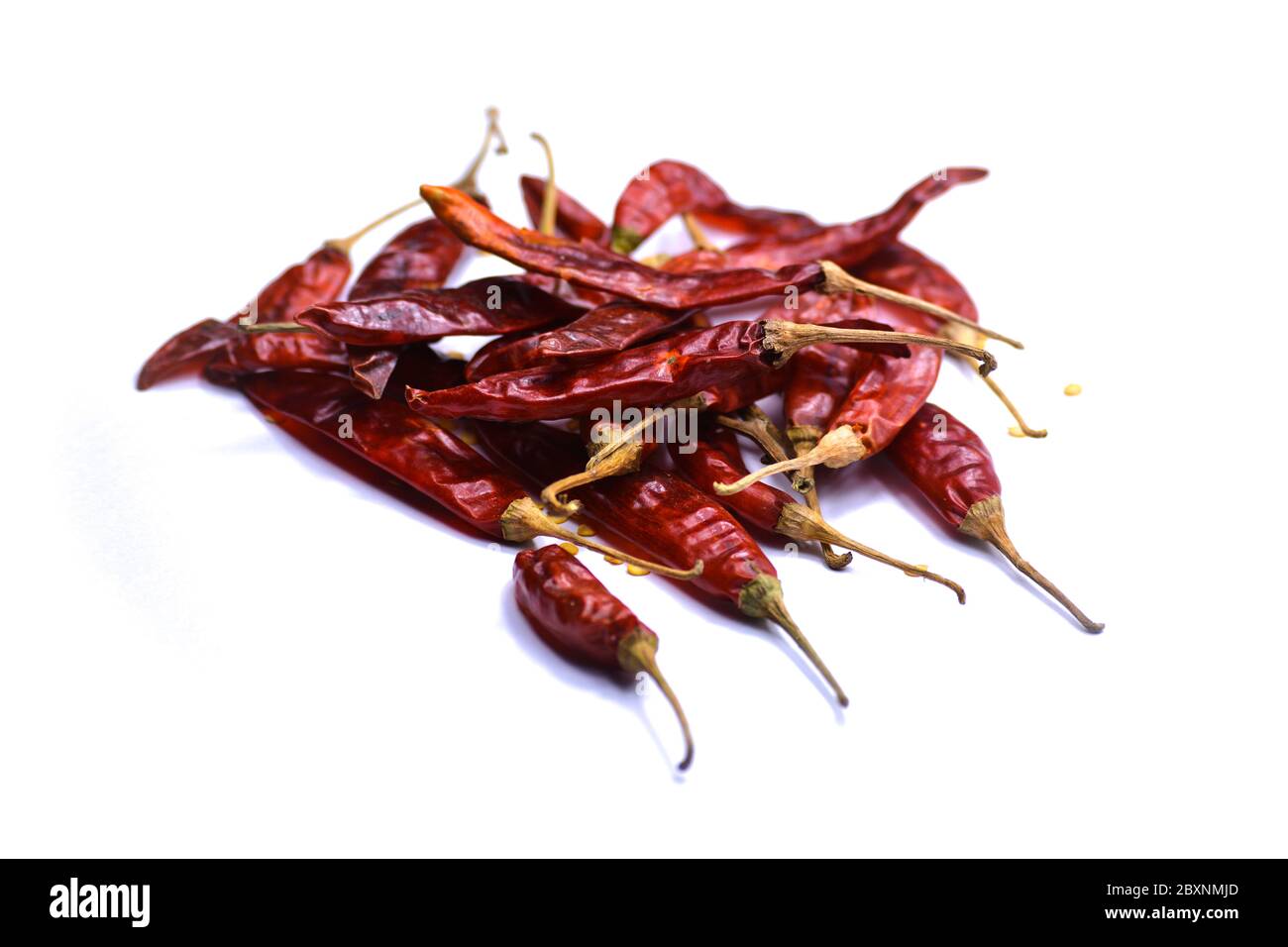 Piment rouge isolé sur fond blanc Banque D'Images