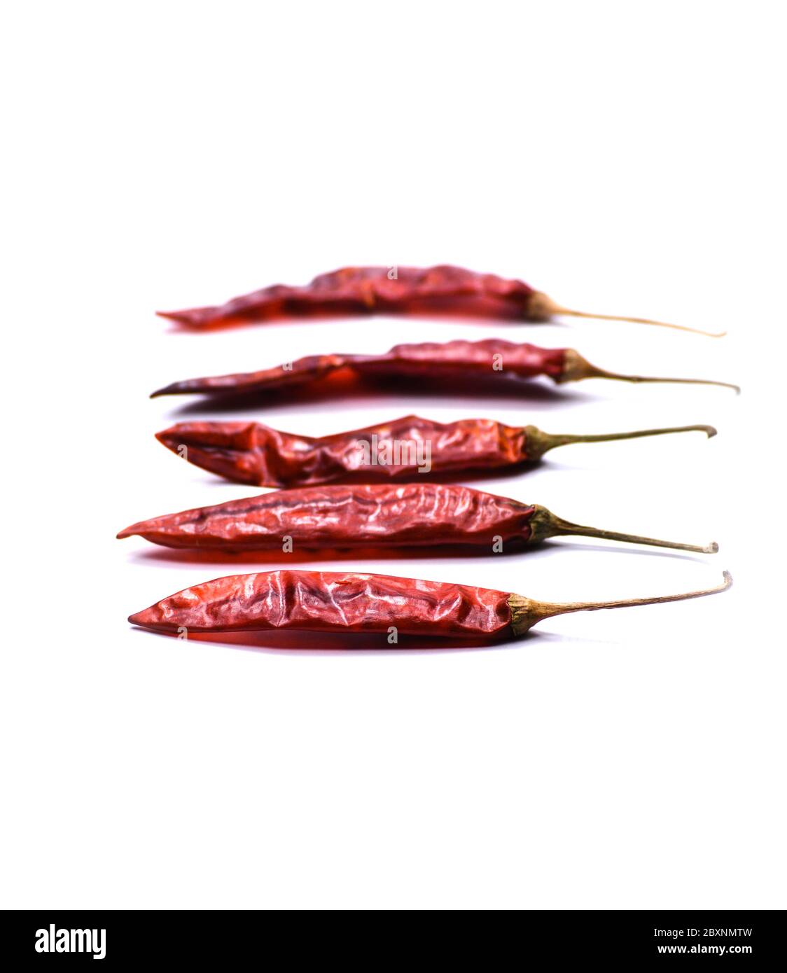 Piment rouge isolé sur fond blanc Banque D'Images