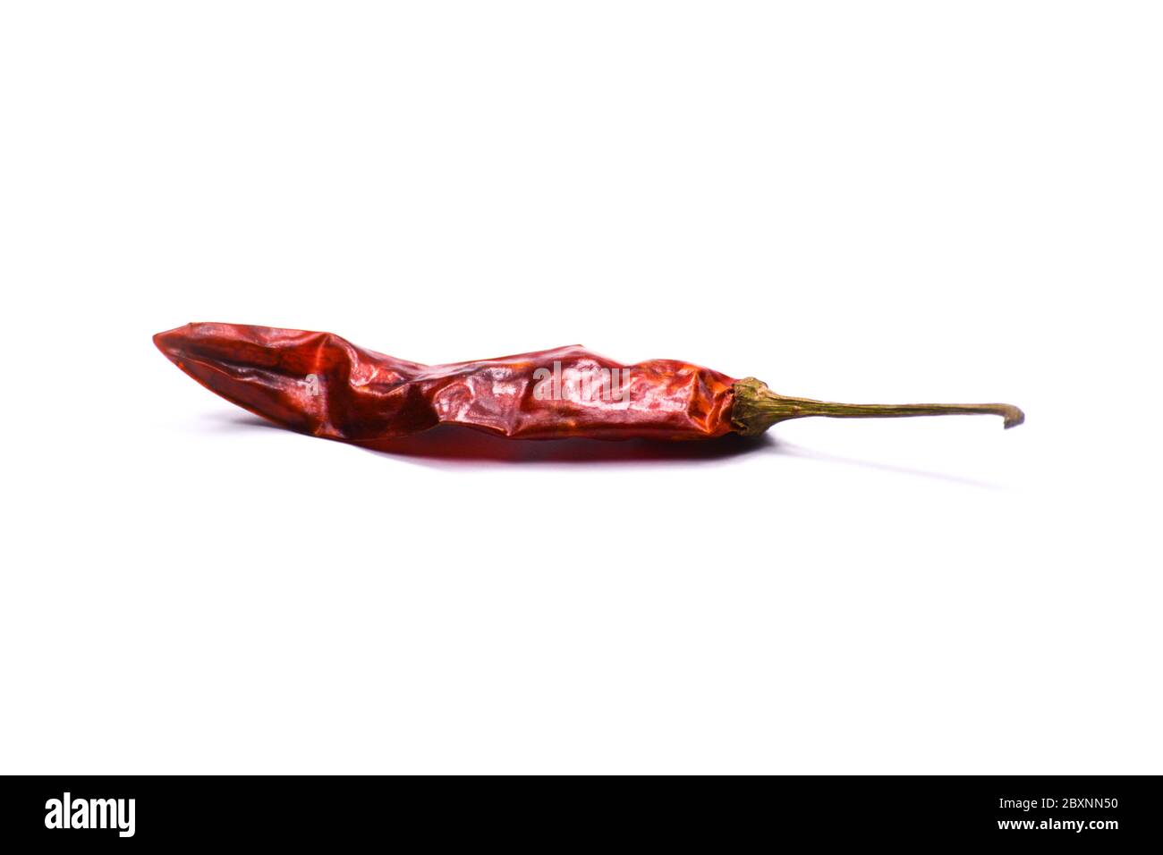 Piment rouge isolé sur fond blanc Banque D'Images