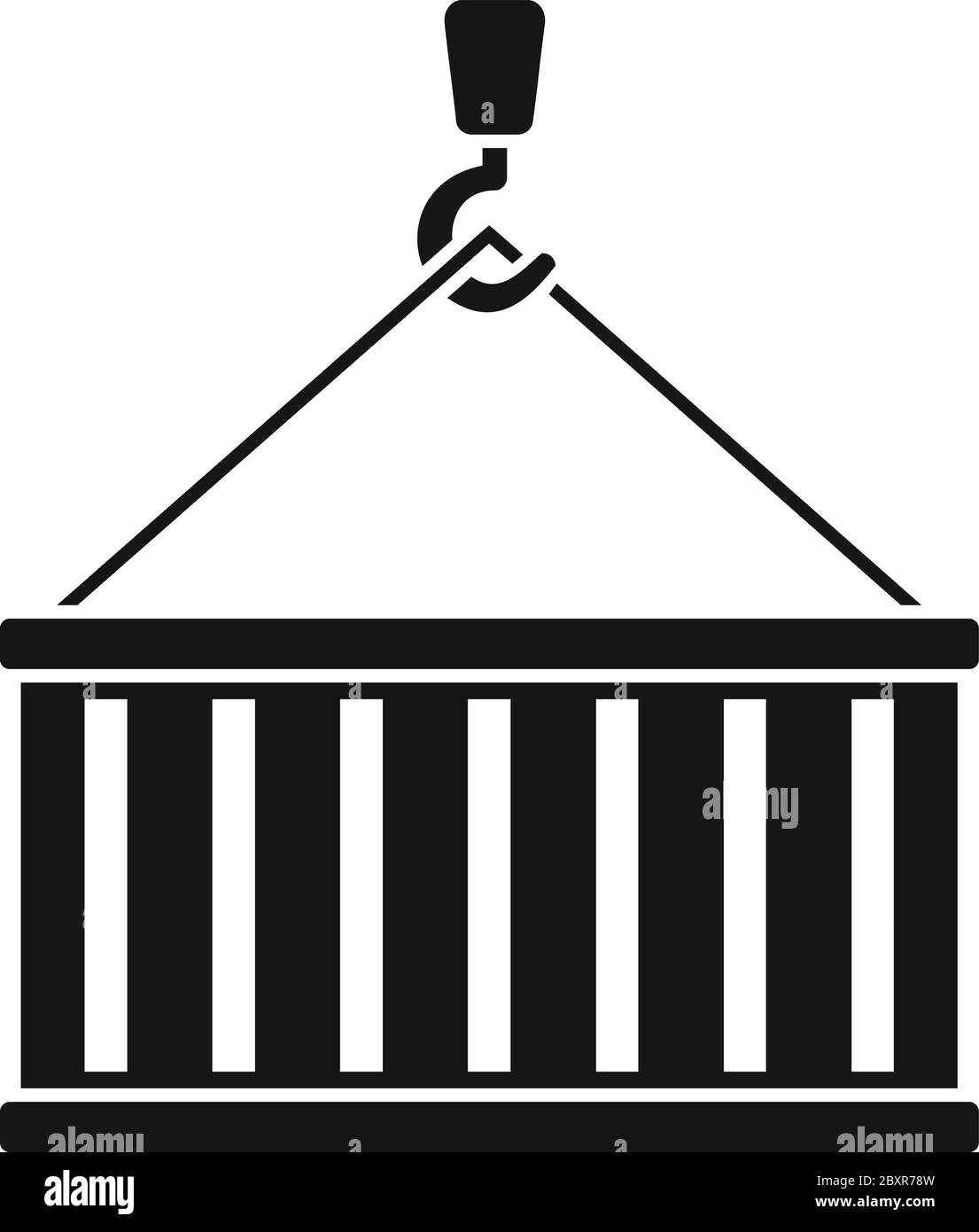 Icône de conteneur de fret bâbord. Illustration simple de l'icône vecteur de conteneur de fret bâbord pour la conception de sites Web isolée sur fond blanc Illustration de Vecteur