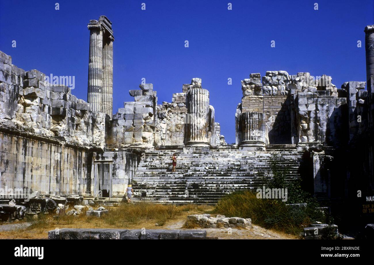 Ancien sanctuaire grec de Didyma sur la côte de l'Ionia en Turquie Banque D'Images