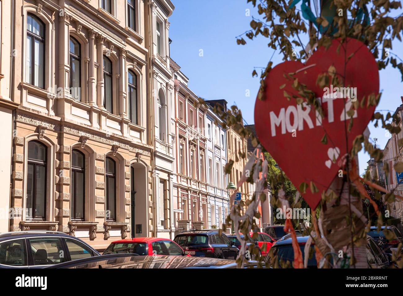 Maisons de style Wilhelminien sur Arndtstrasse dans le quartier de Suedstadt, coeur de la célébration du 1er mai, Bonn, Rhénanie-du-Nord-Westphalie, Allemagne. Gruenderzeith Banque D'Images