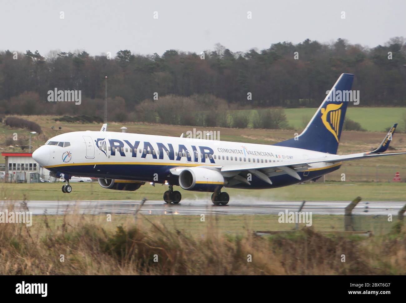 Ryanair, aéroport de Glasgow Prestwick Banque D'Images