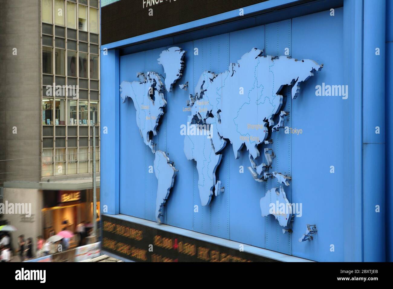 plan du monde sur la rue Banque D'Images