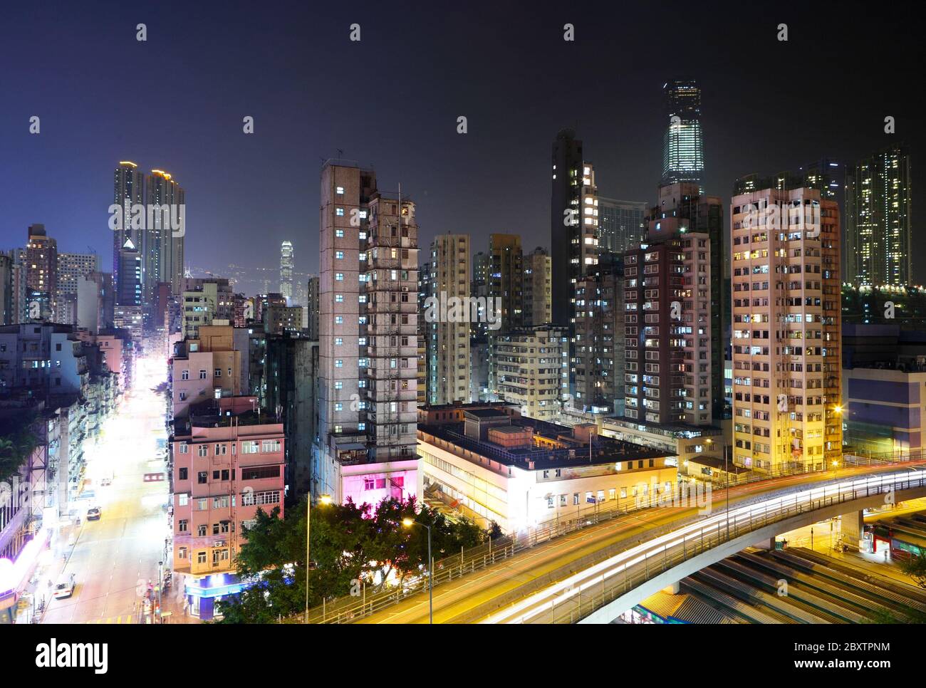Hong Kong at night Banque D'Images