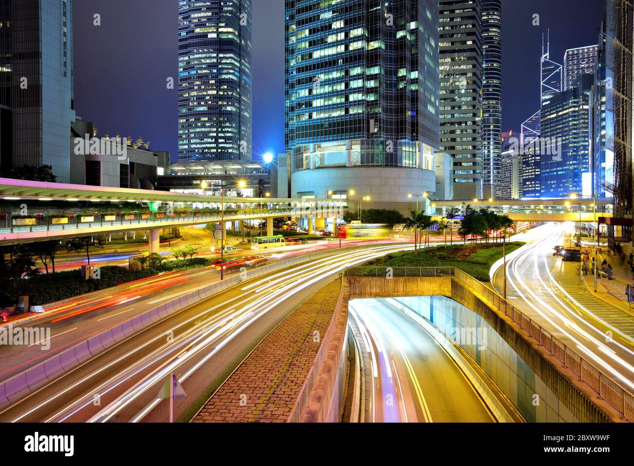 Hong Kong at night Banque D'Images