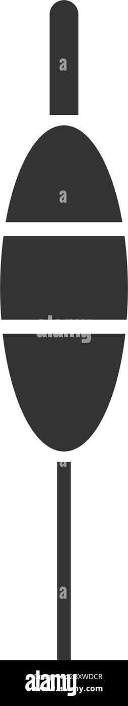 Flotteurs de pêche. Icône noire plat sur fond blanc Illustration de Vecteur