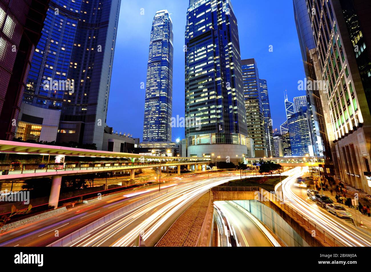 Hong Kong at night Banque D'Images