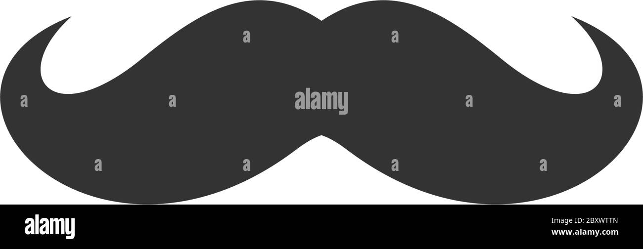 Whiskers. Icône noire plat sur fond blanc Illustration de Vecteur