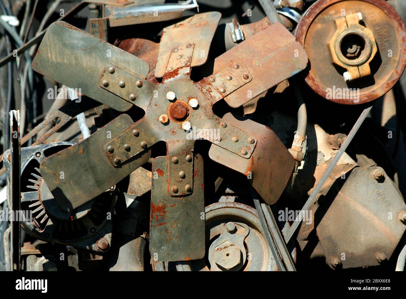 Close up d'un ancien moteur du chariot Banque D'Images