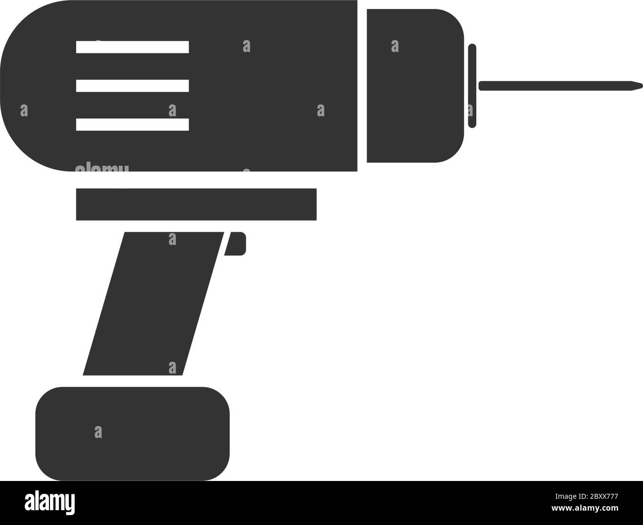 Percer. Icône noire plat sur fond blanc Illustration de Vecteur