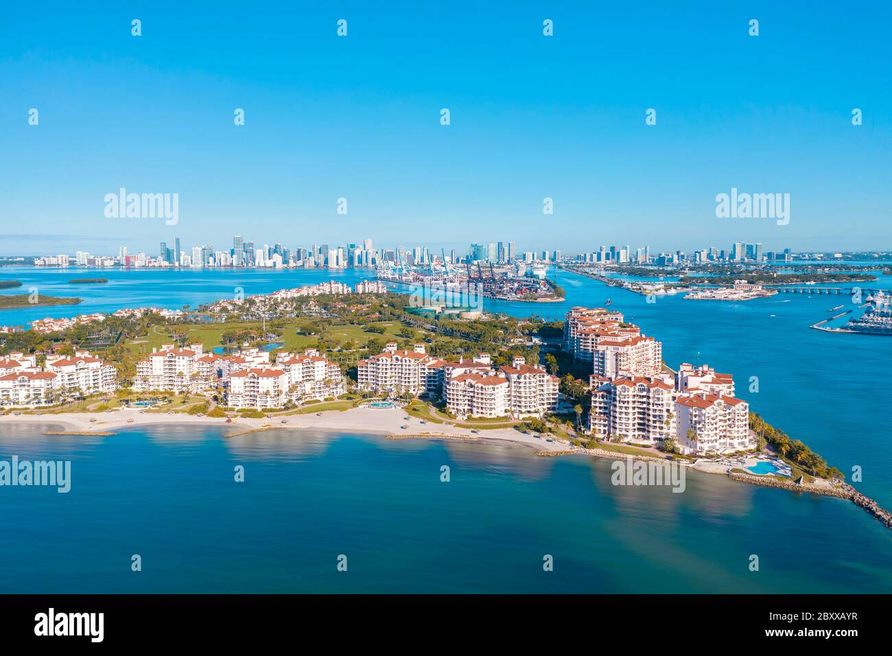 Fisher Island - Miami Beach Banque D'Images