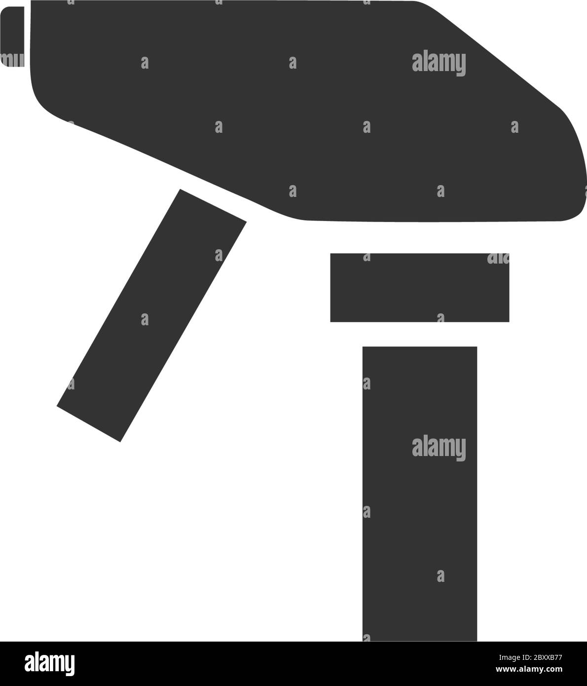 Pulvérisateur pour peinture. Icône noire plat sur fond blanc Illustration de Vecteur