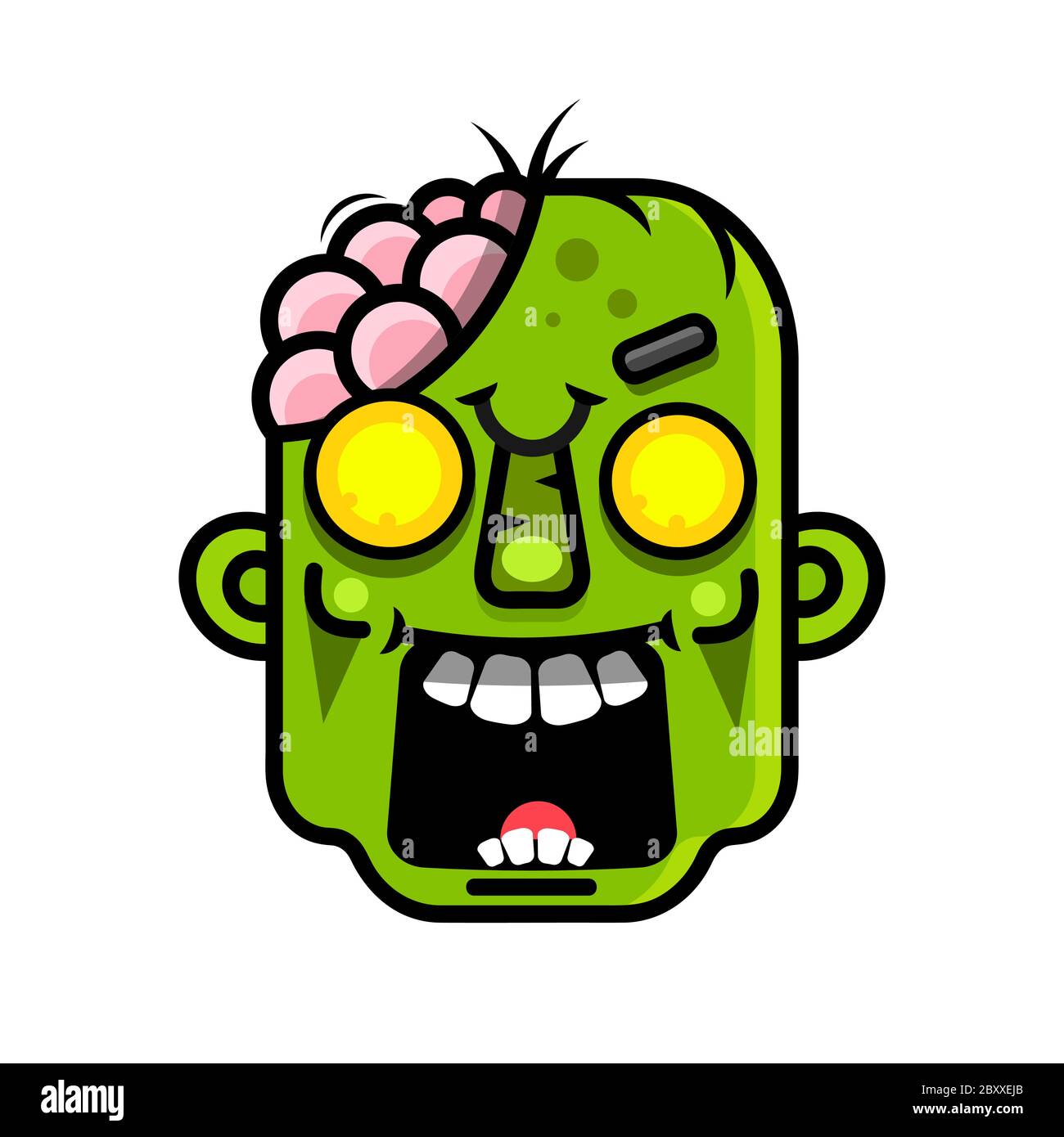 Dessin animé Zombie.Vector Illustration adaptée à l'impression de cartes de vœux, d'affiches ou de T-shirts. Illustration de Vecteur