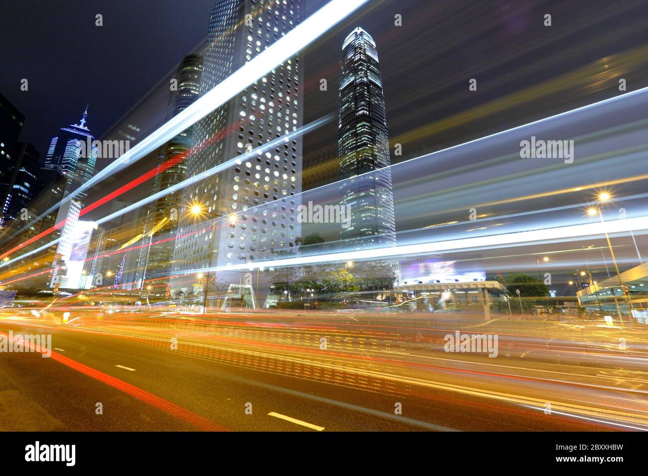 Hong Kong at night Banque D'Images