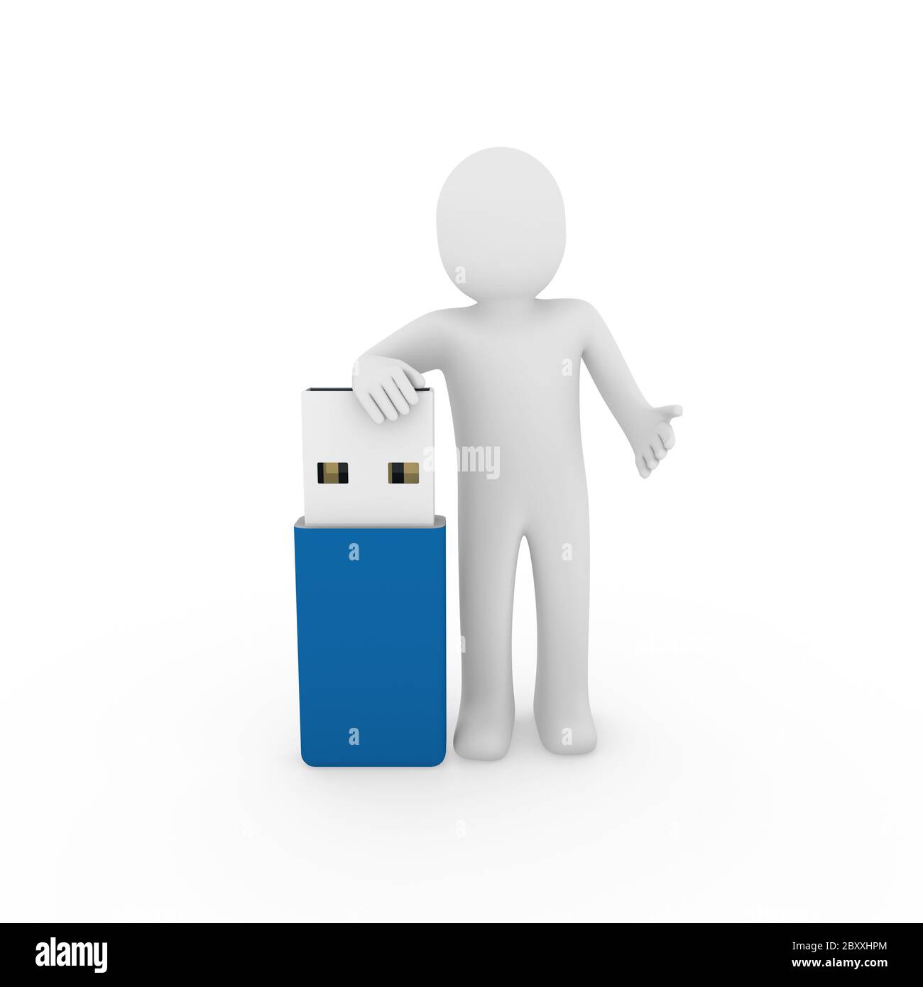 Les droits de l'homme 3D USB stick Banque D'Images