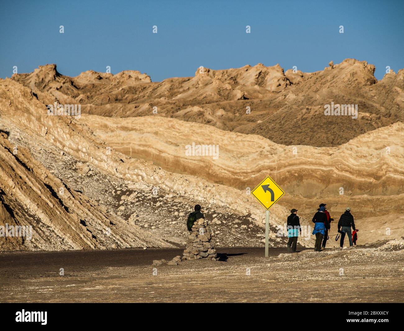 Tournez à gauche dans le désert d'Atacama Banque D'Images
