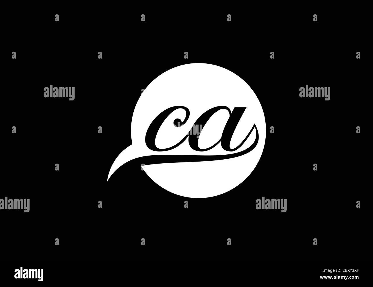 Lettre de monogramme initiale C A modèle de vecteur de logo. C UN logo ...