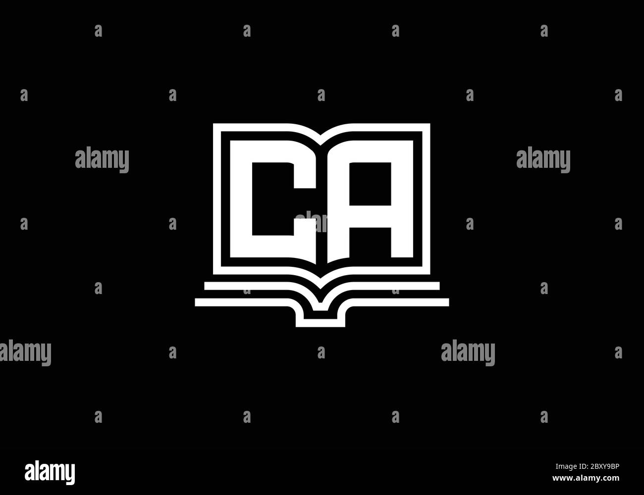 Lettre de monogramme initiale C A modèle de vecteur de logo. C UN logo lettre Illustration de Vecteur