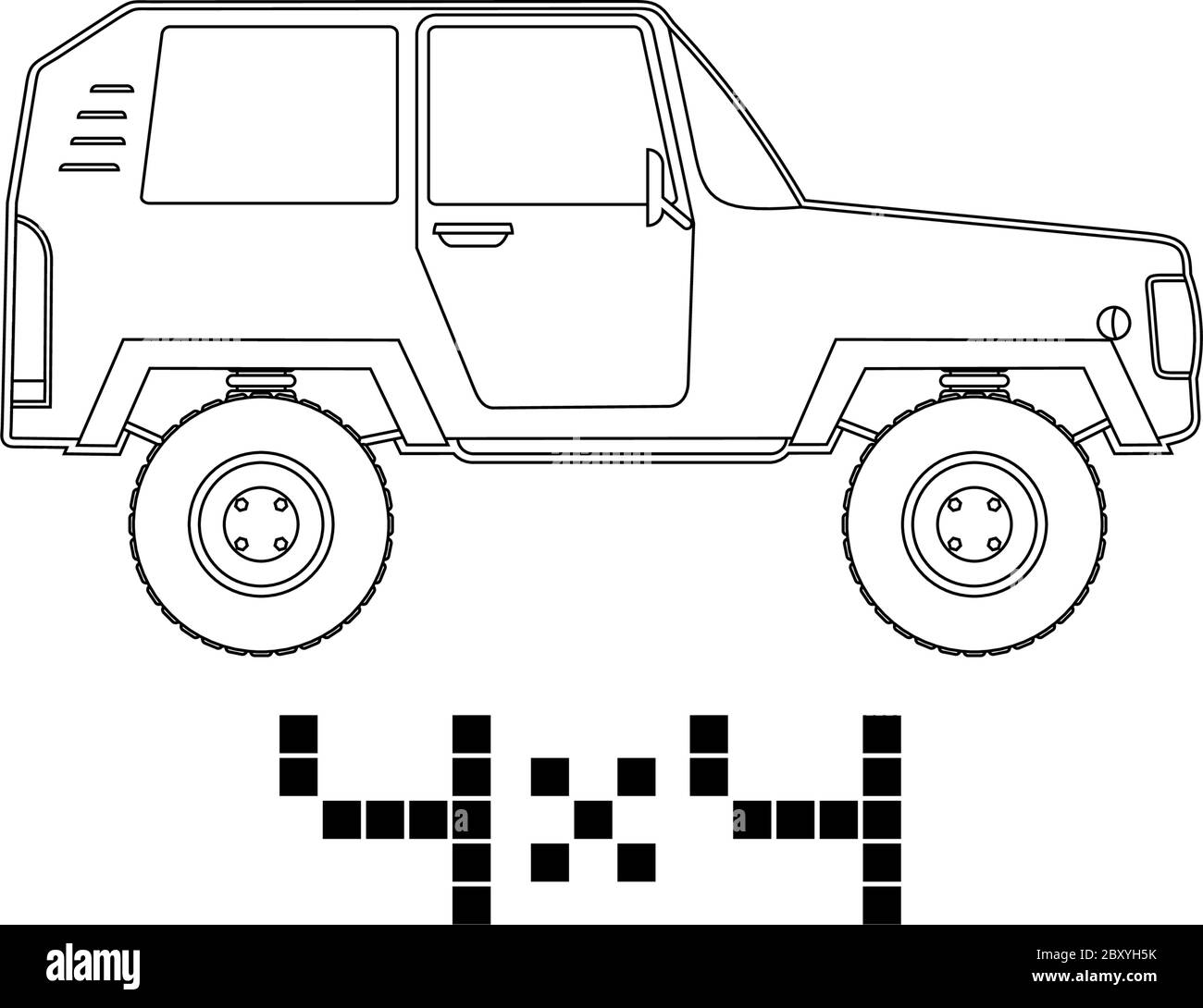 4x4 voiture Illustration de Vecteur
