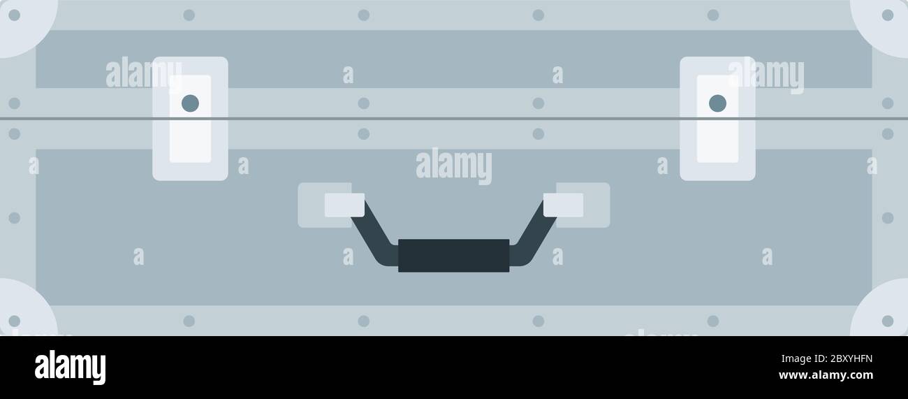 Icône vecteur boîtier en fer isolé à plat Illustration de Vecteur