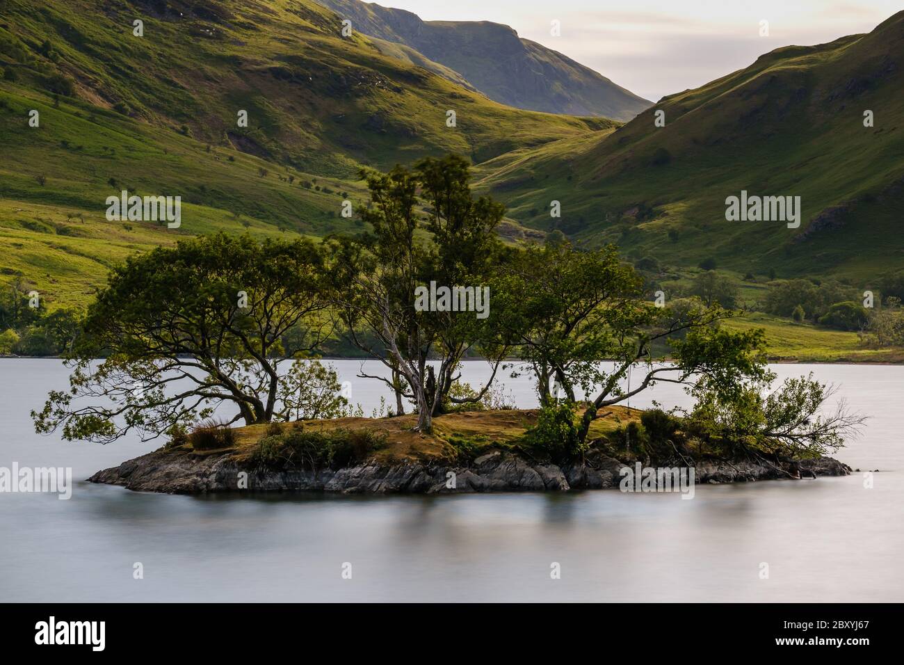 Woodhouse Islands, Crummock Water, Lake District, Royaume-Uni Banque D'Images