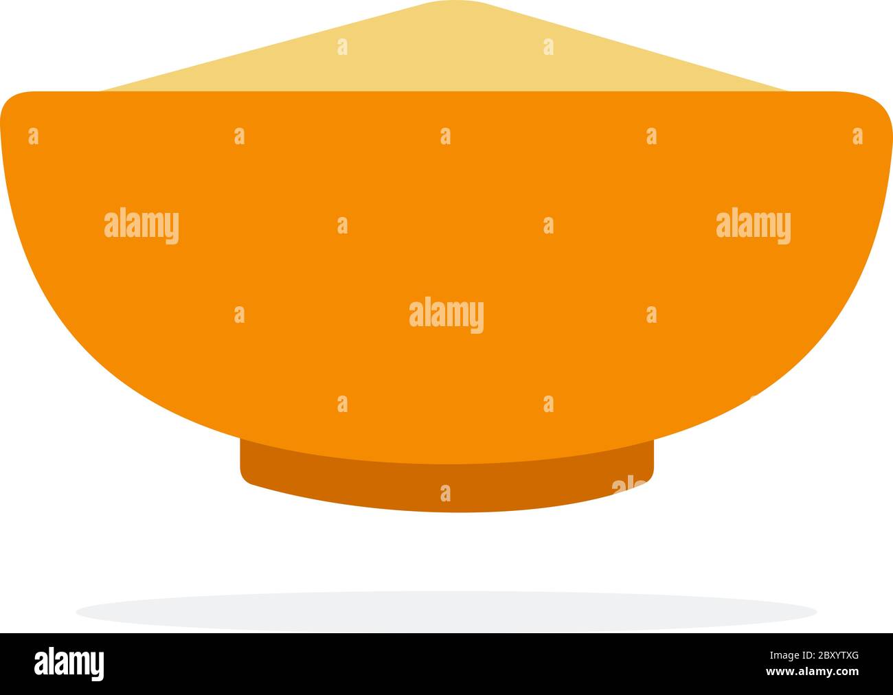 Cous de grain dans un plat d'orange isolé Illustration de Vecteur