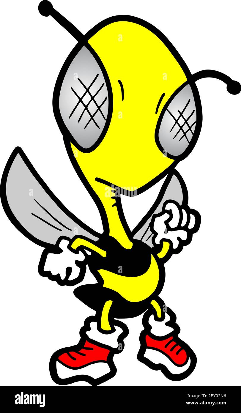 Dessin animé Wasp Illustration de Vecteur