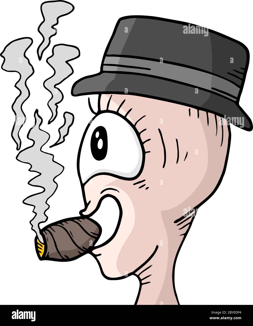 fumer drôle dessiner Illustration de Vecteur