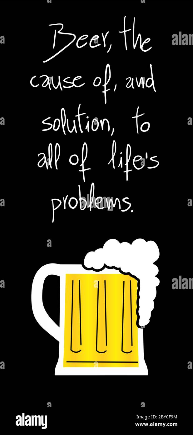 Message De Biere Drole Image Vectorielle Stock Alamy