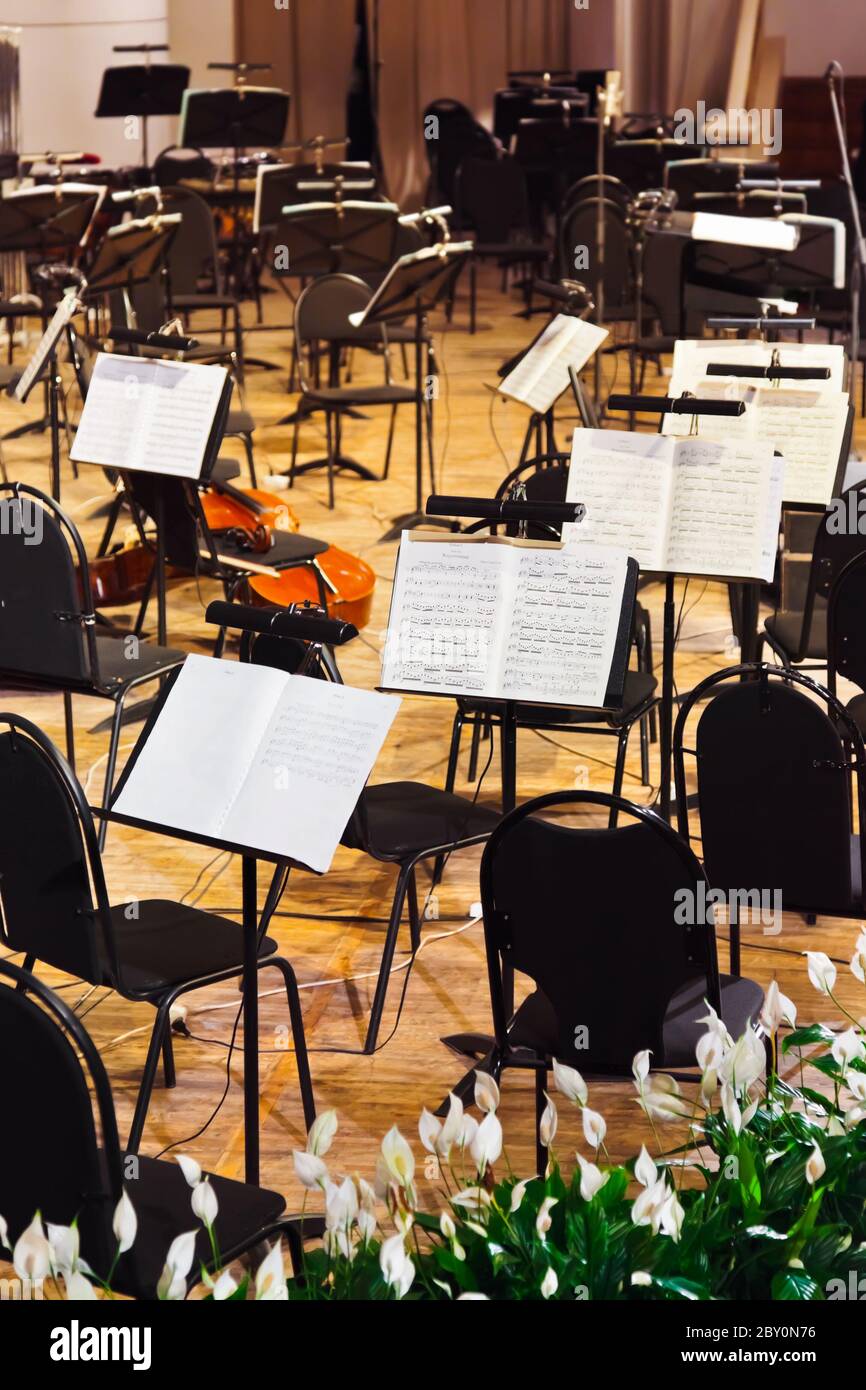 Instruments de musique et partitions Banque D'Images