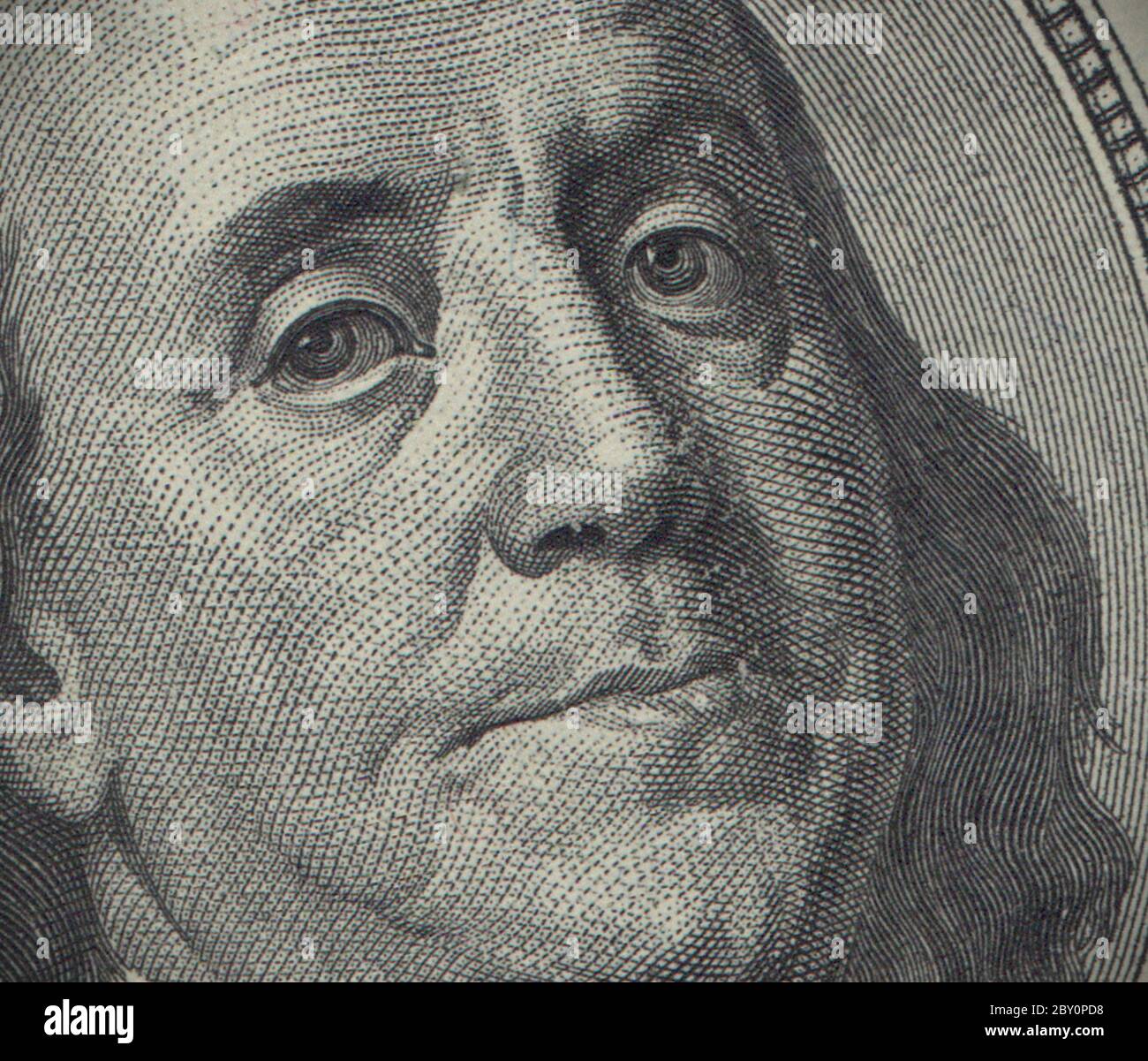 Argent 00 dollar de facture - Ben Franklin Banque D'Images