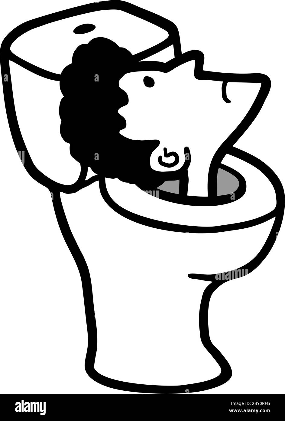 homme dans les toilettes Illustration de Vecteur