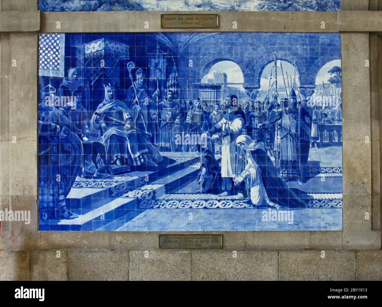 Carreaux de céramique traditionnels de Porto, Portugal Banque D'Images