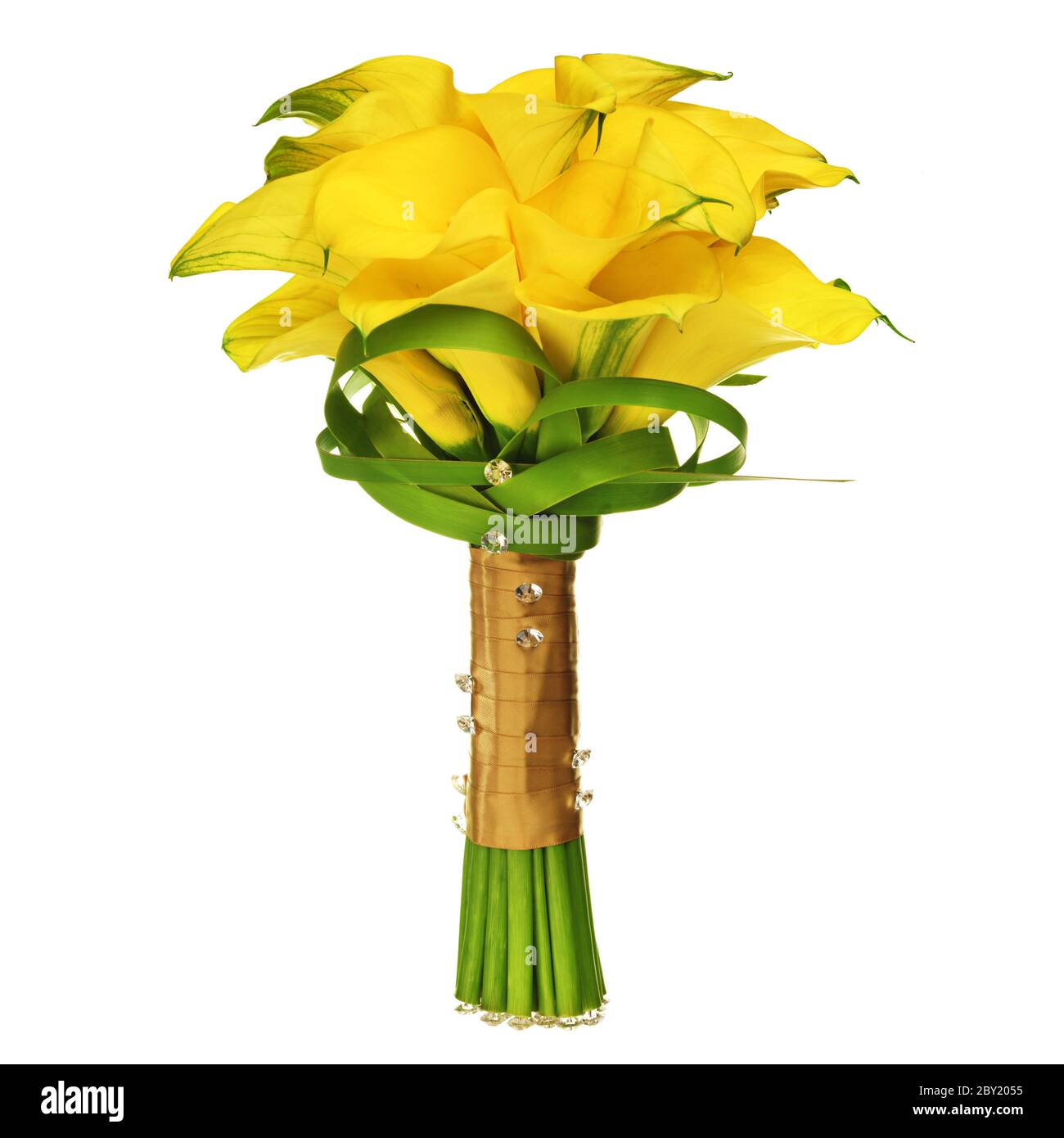 Bouquet de mariage isolé sur blanc. Banque D'Images