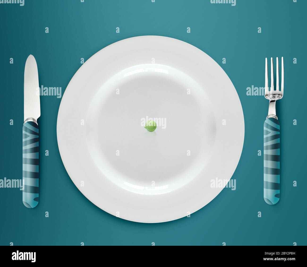 pois verts sur l'assiette Banque D'Images