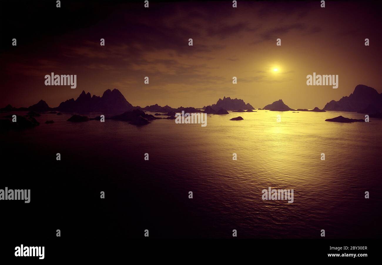 Paysage fantastique Banque D'Images