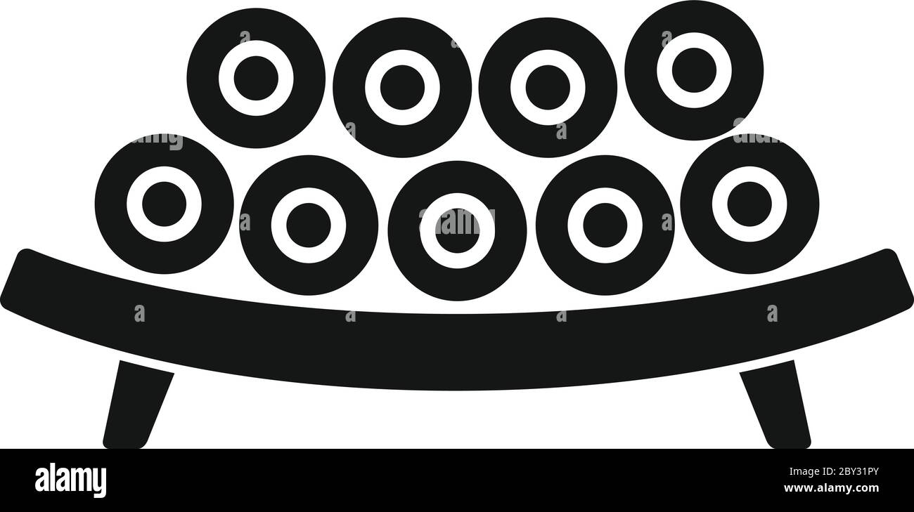 Icône du stand japonais. Illustration simple de l'icône vecteur japonais de peuplement pour la conception de sites Web isolée sur fond blanc Illustration de Vecteur