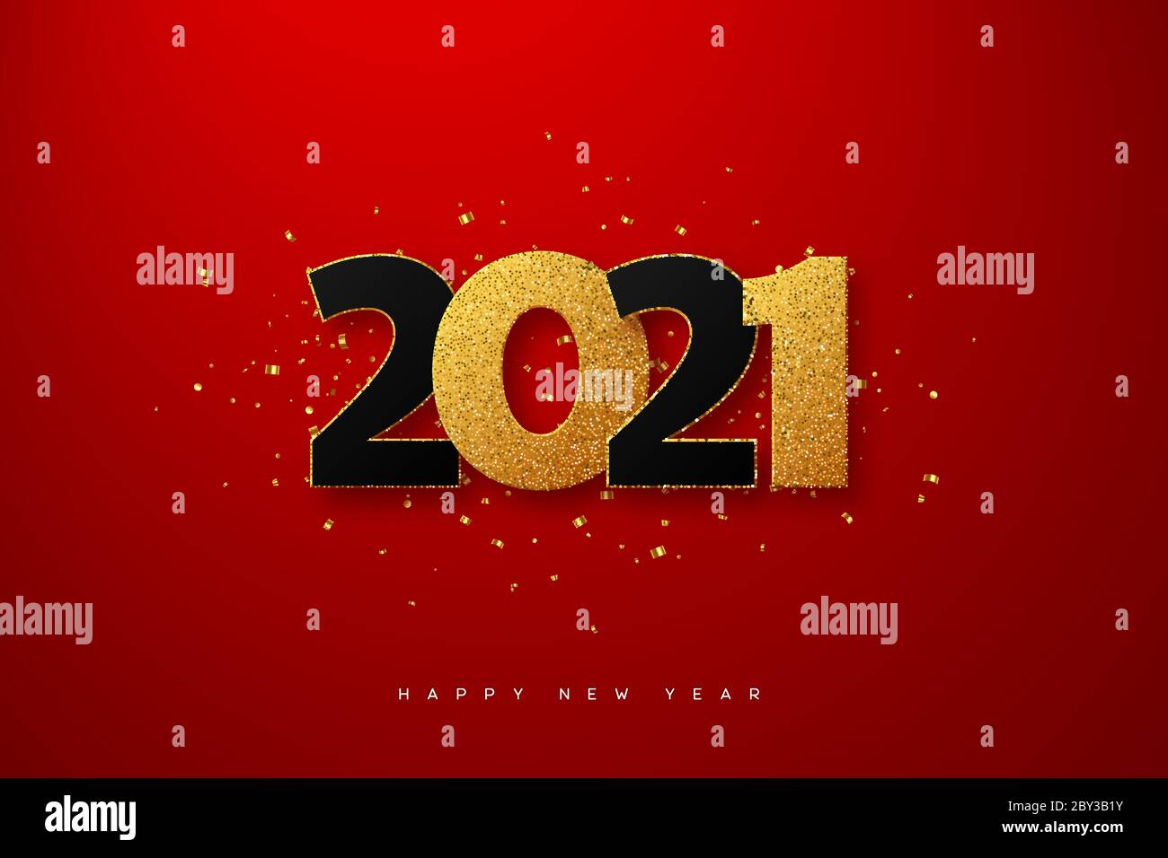 2021 panneau du nouvel an. Illustration de Vecteur