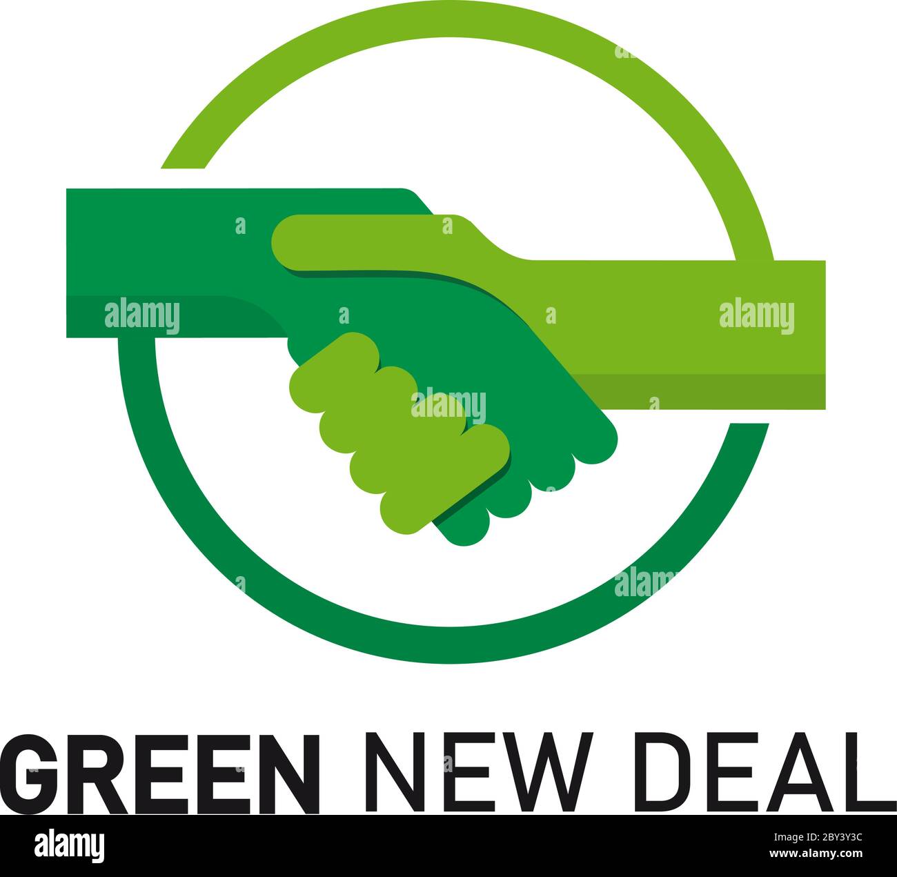 Vecteur de conception de modèle de logo Green New Deal Illustration de Vecteur