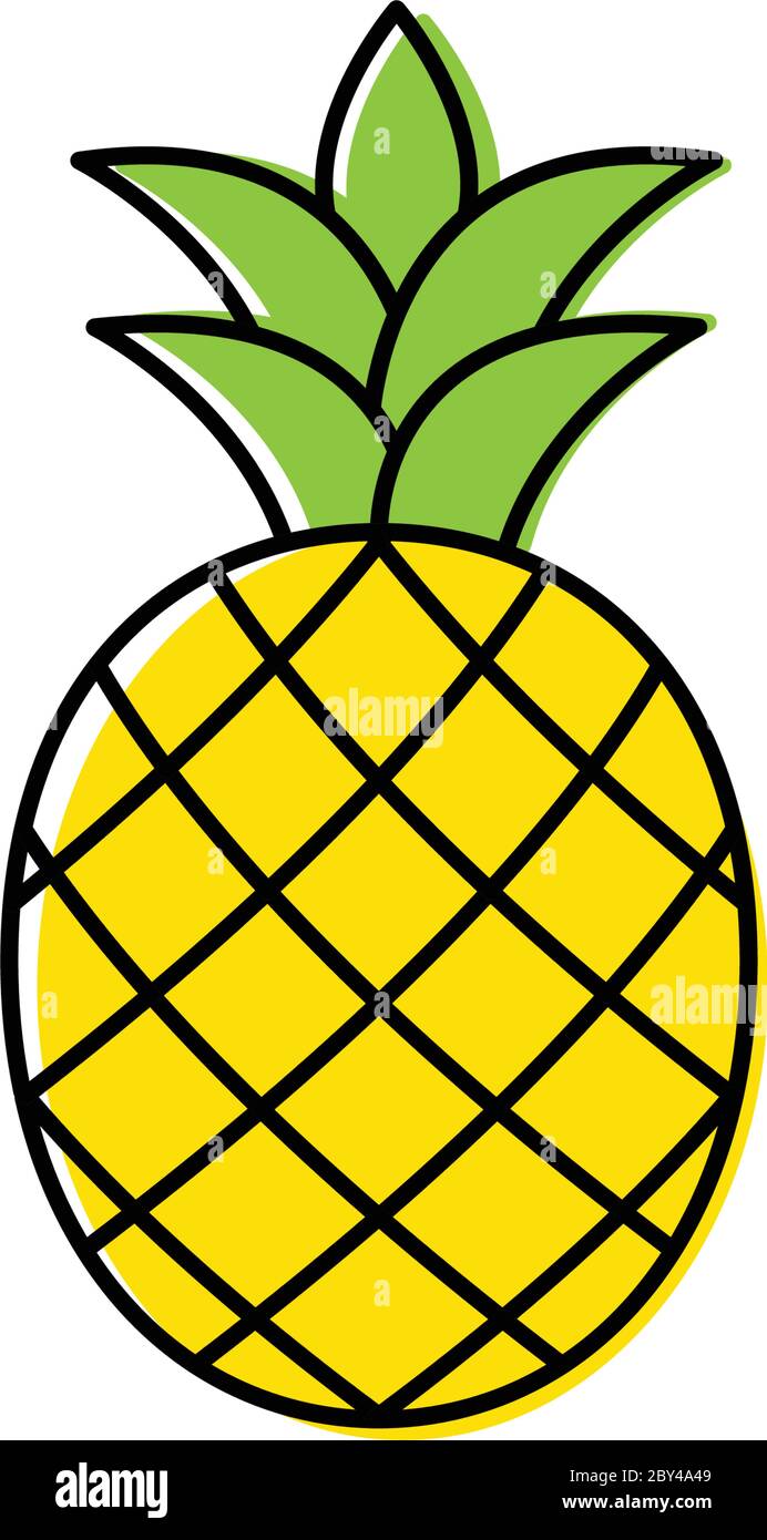 icône ananas. signe vectoriel noir Illustration de Vecteur