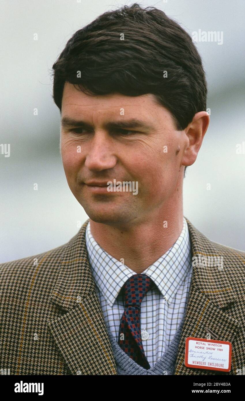 Vice-amiral Sir Timothy, Tim Laurence au Windsor Horse Show, en Angleterre, le 13 mai 1989 Banque D'Images